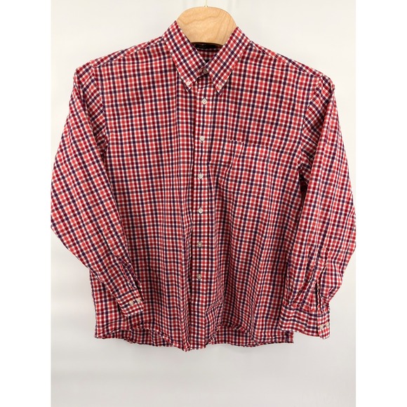Pendleton Other - Pendleton Bridgeport Mens XXL Shirt Red Purple Gingham Plaid Cotton Button Down